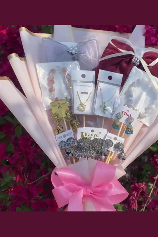 Handmade jewellery bouquet